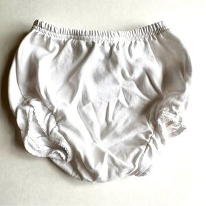 BERGDORF GOODMAN White Baby Bloomers 100% Peruvian Cotton 9-12 Months